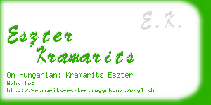 eszter kramarits business card